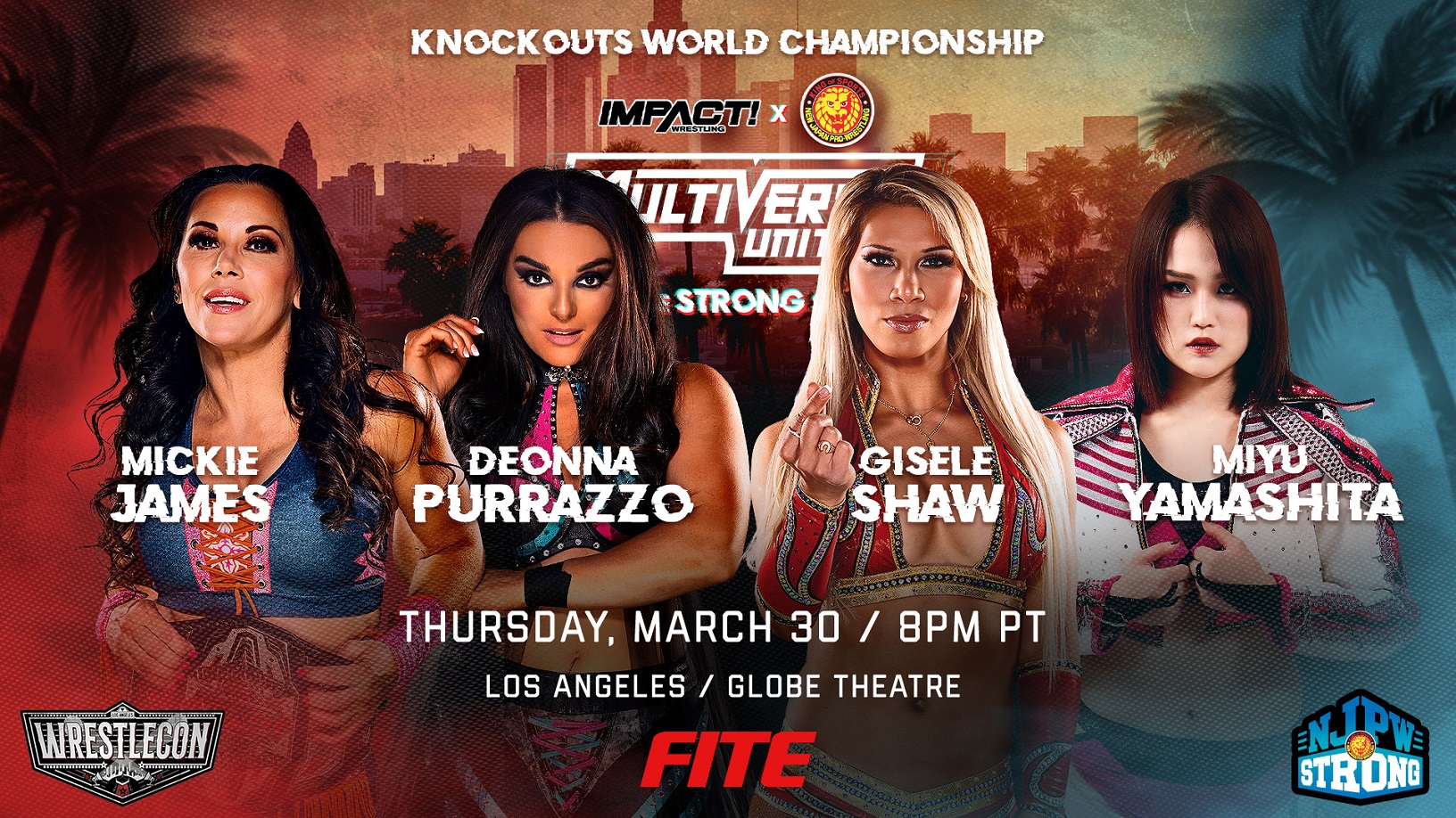Knockouts title four-way added to Impact x NJPW Multiverse United