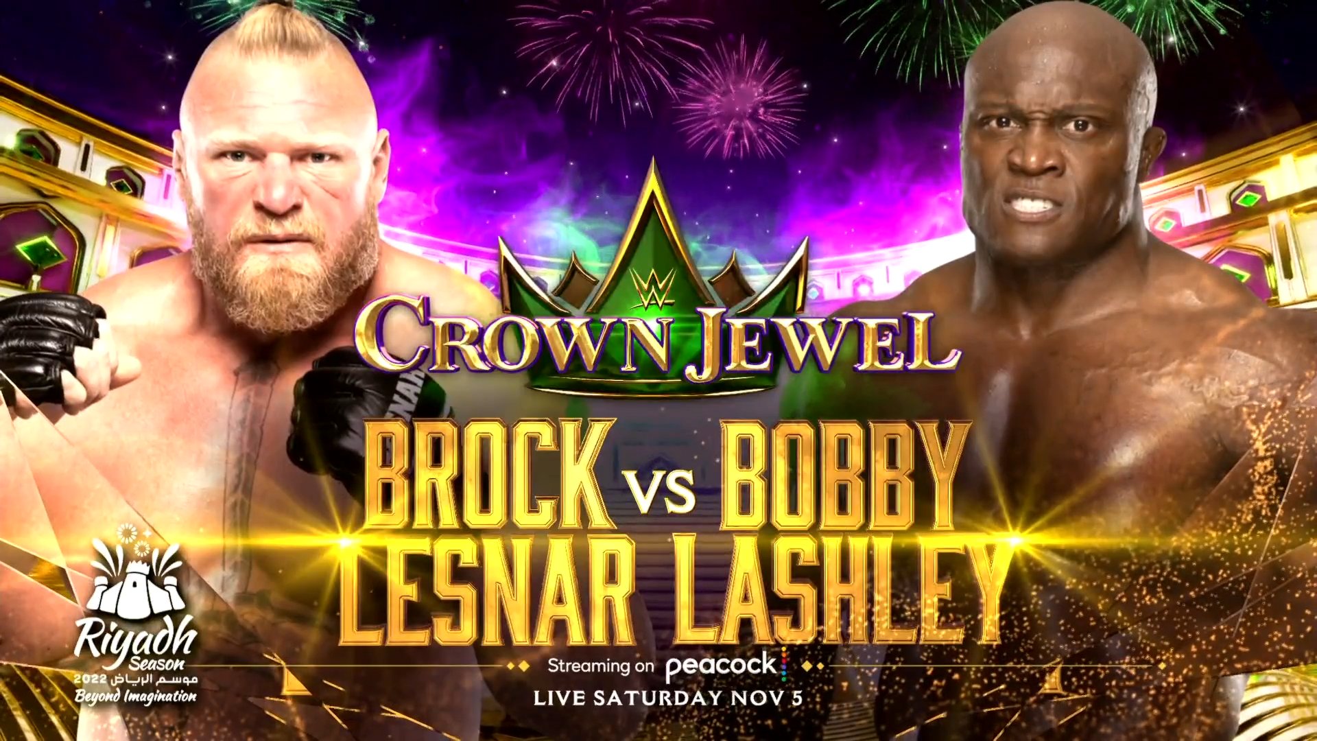 Brock Lesnar vs. Bobby Lashley set for WWE Crown Jewel