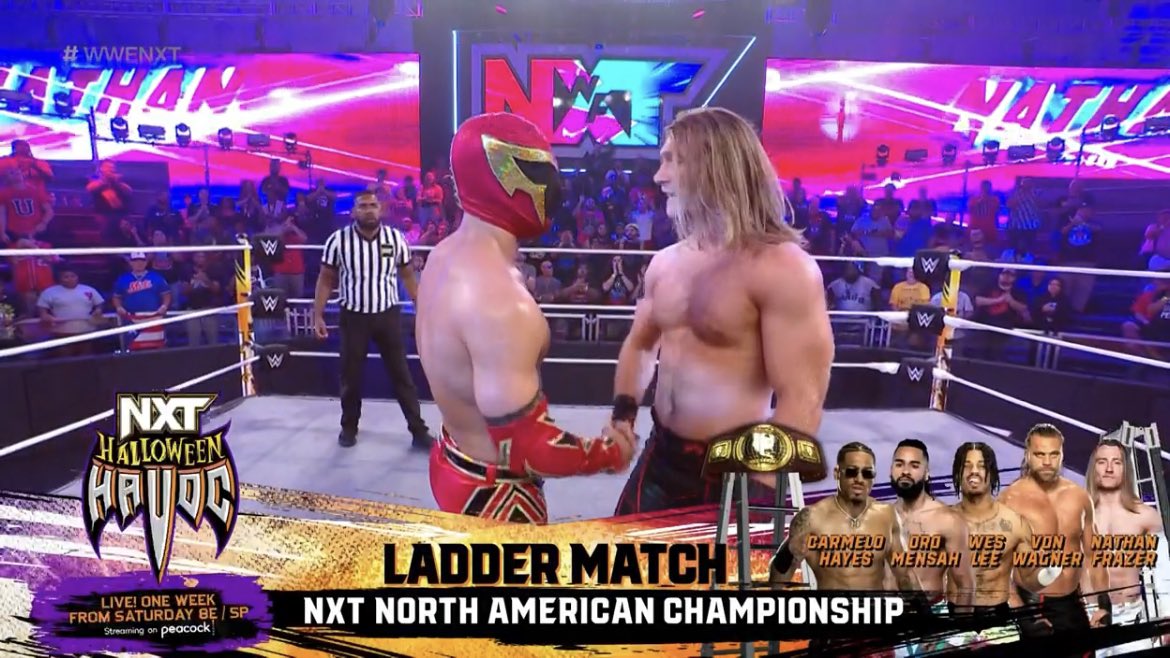 Nathan Frazer qualifies for WWE NXT Halloween Havoc ladder match