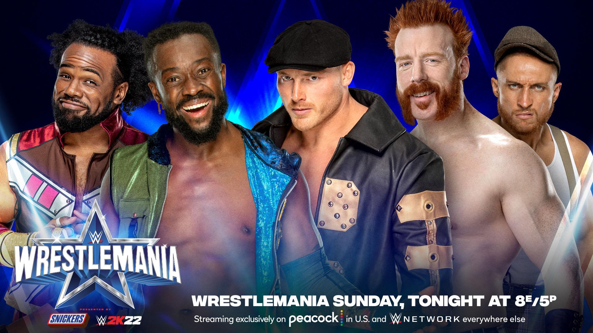 New Day vs. Sheamus & Ridge Holland moved to WWE WrestleMania 38 night two