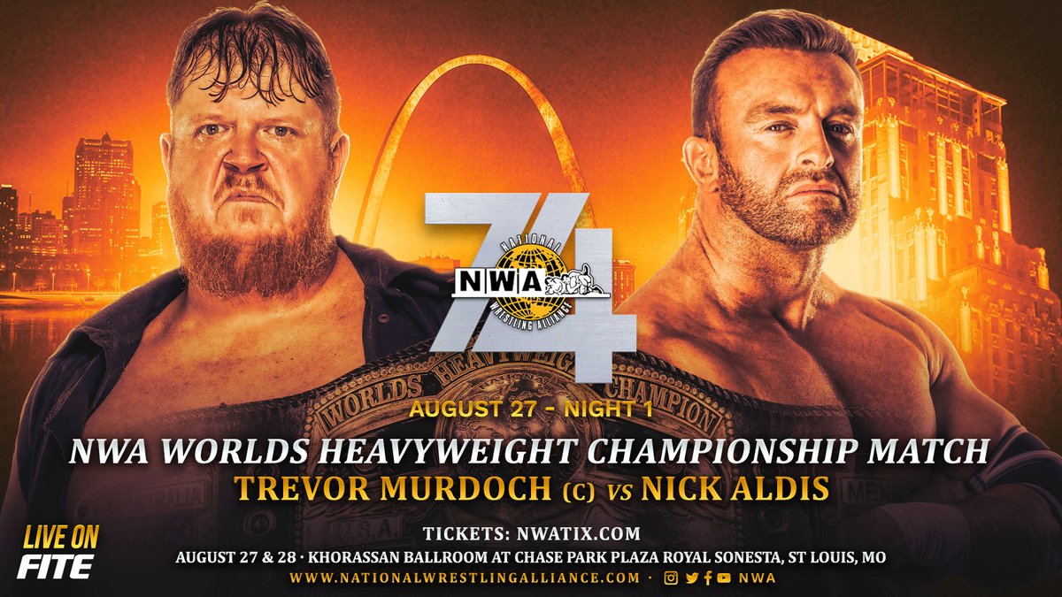 Trevor Murdoch vs. Nick Aldis World title match set for NWA 74