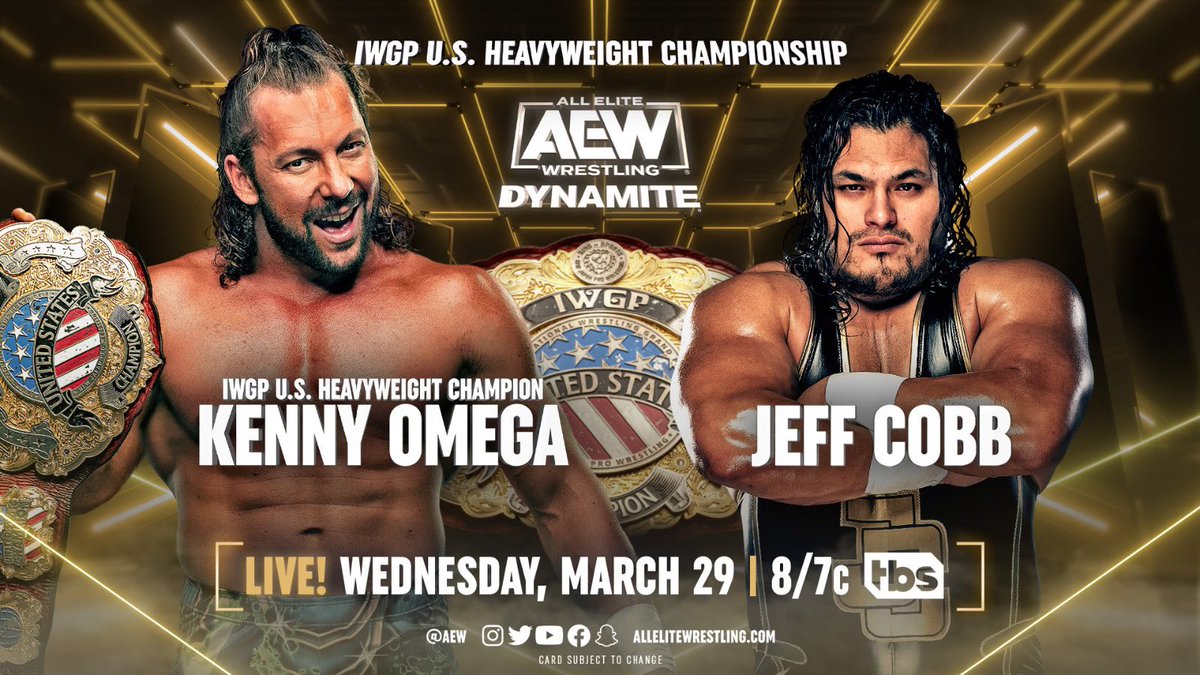 Kenny Omega vs. Jeff Cobb IWGP US title match set for AEW Dynamite