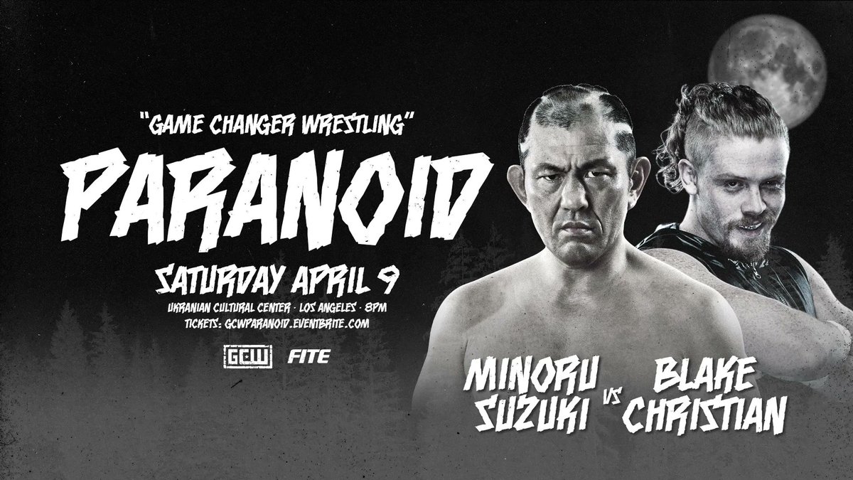 Minoru Suzuki vs. Blake Christian announced for GCW Paranoid