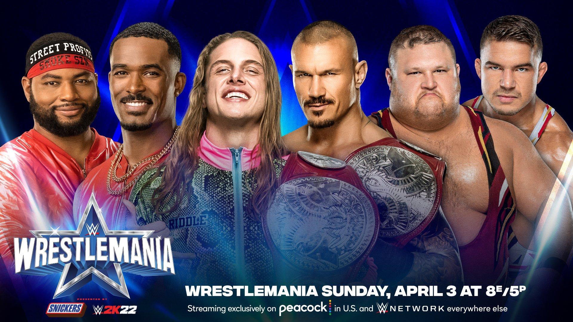Triple threat Raw Tag Team title match official for WWE WrestleMania 38