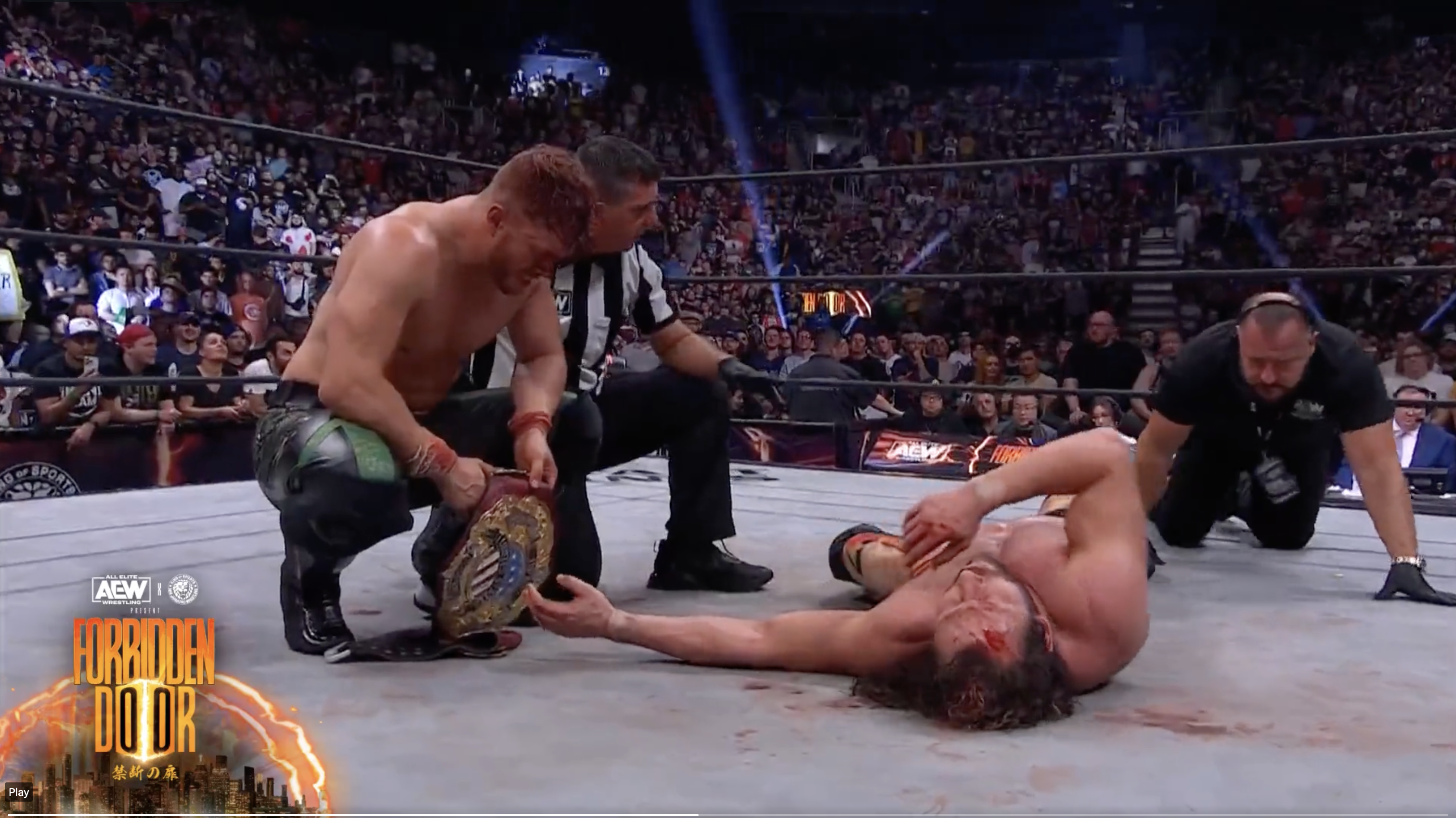 Will Ospreay defeats Kenny Omega at AEW x NJPW Forbidden Door