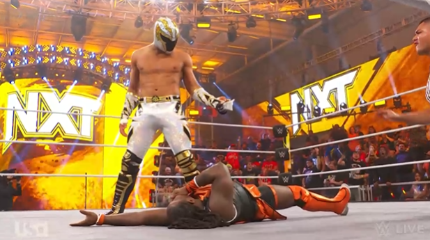 Scrypts exposed as Reggie on WWE NXT