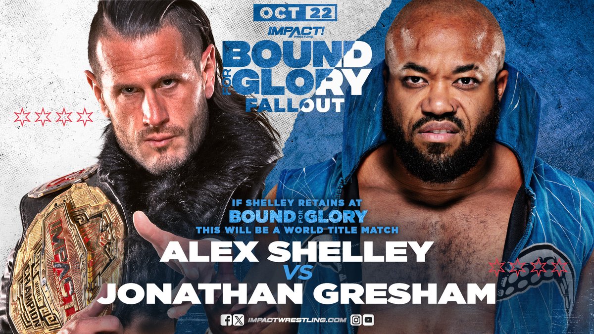 Alex Shelley vs. Jonathan Gresham set for Impact Bound for Glory fallout tapings