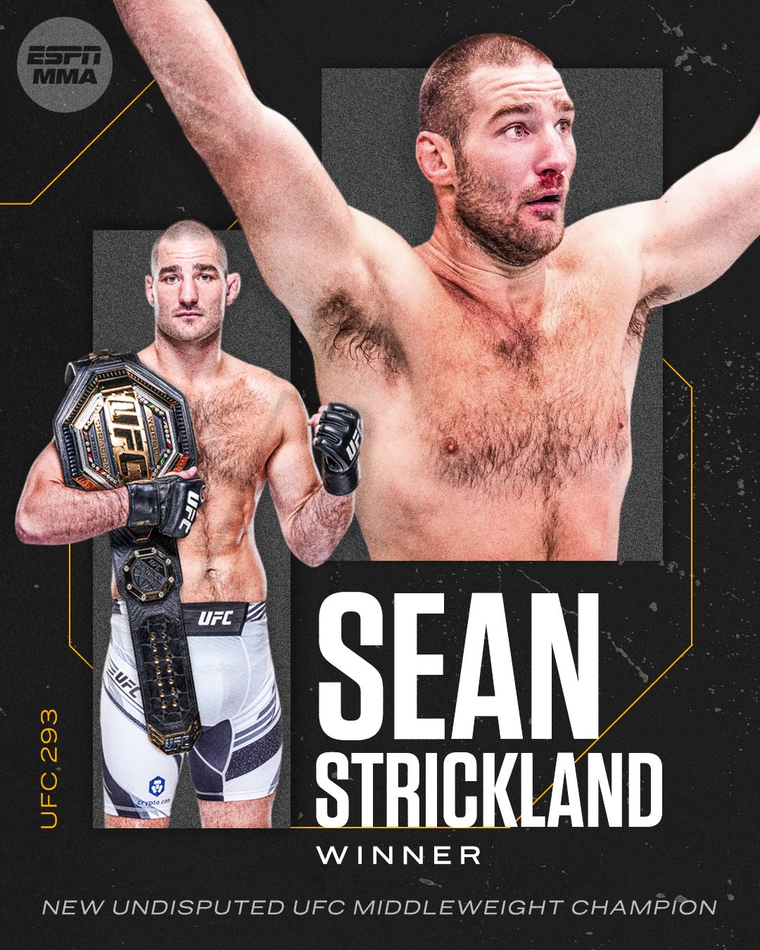 Sean Strickland wins middleweight title at UFC 293