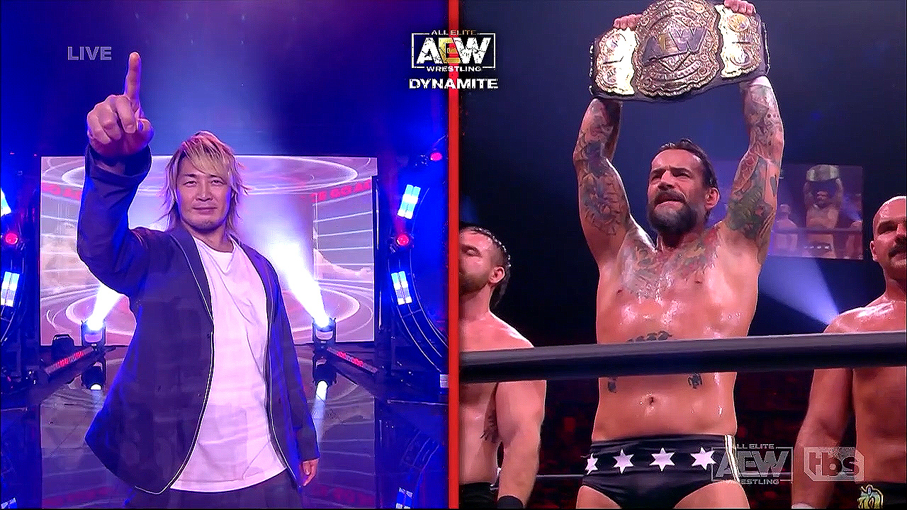 NJPW’s Hiroshi Tanahashi appears on AEW Dynamite, confronts CM Punk