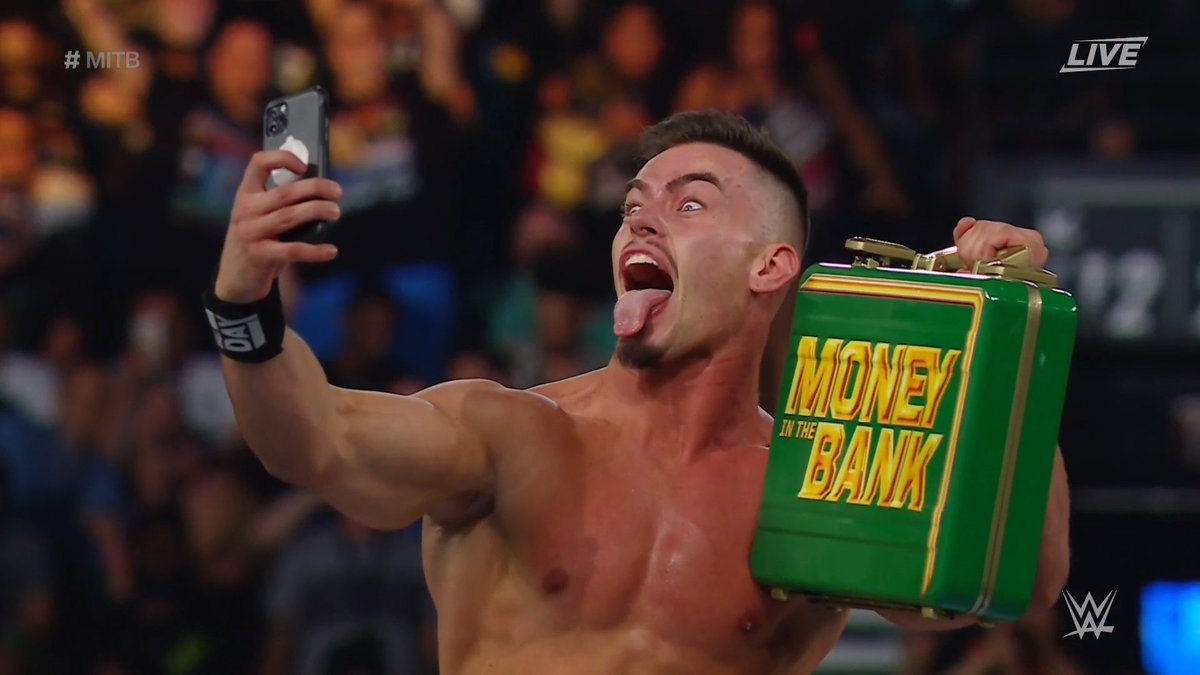 Theory wins WWE men’s Money in the Bank ladder match
