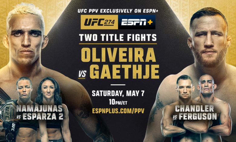 UFC 274 live results: Oliveira vs. Gaethje, Namajunas vs. Esparza 2