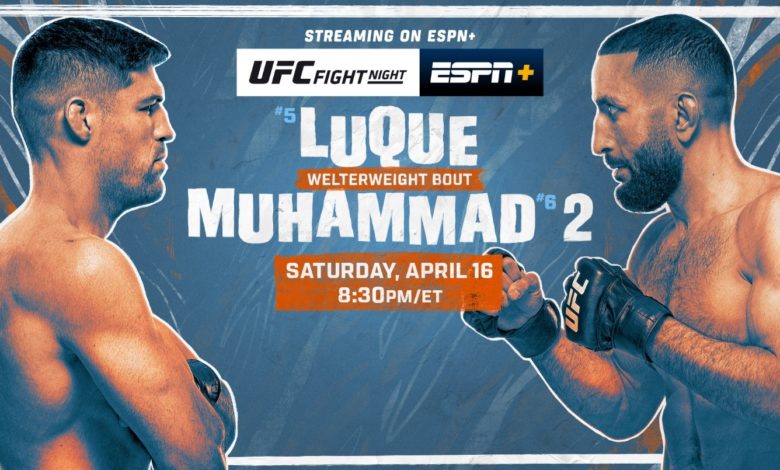 UFC on ESPN 34 live results: Vicente Luque vs. Belal Muhammad 2