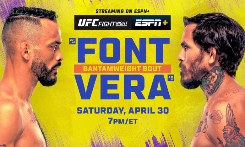 UFC on ESPN 35 live results: Rob Font vs. Marlon Vera