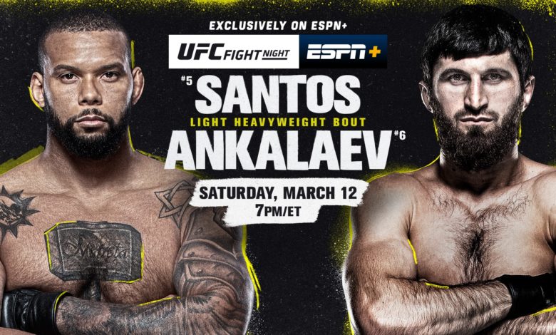 UFC on ESPN+ 61 live results: Thiago Santos vs. Magomed Ankalaev