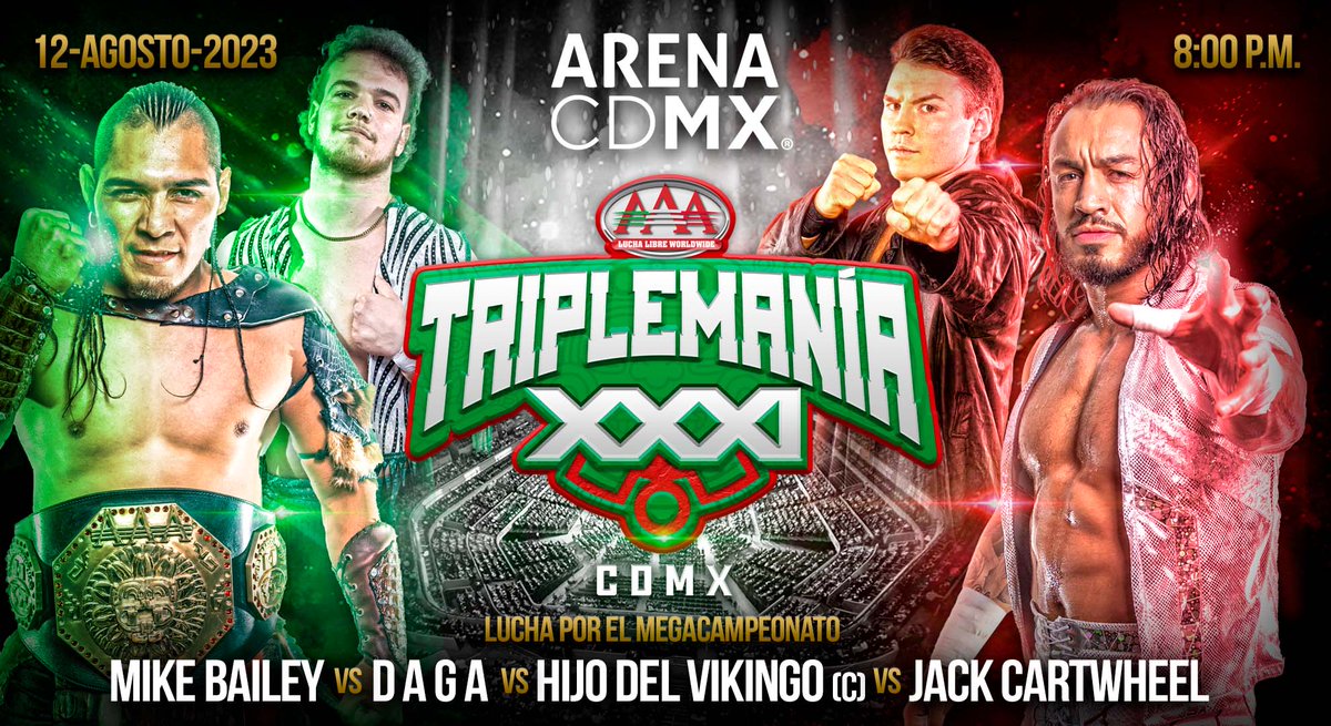 El Hijo del Vikingo title defense set for AAA Triplemania Mexico City