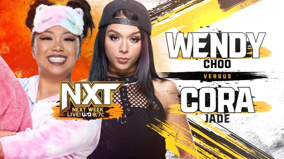 Wendy Choo vs. Cora Jade set for next week’s WWE NXT