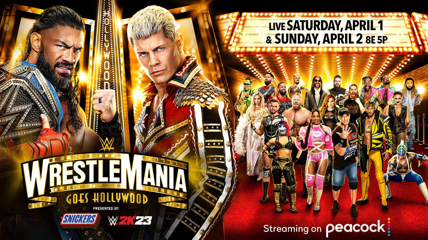 WWE reveals cards for WrestleMania 39 nights one and two