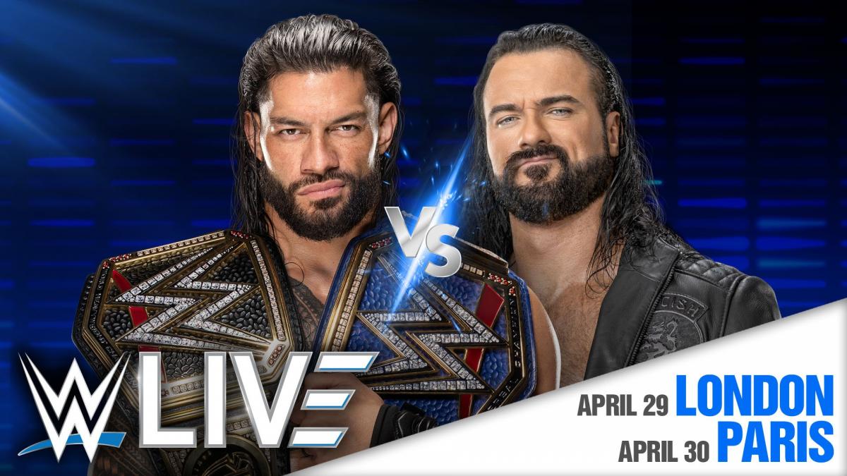 WWE announces three matches for London and Paris house shows