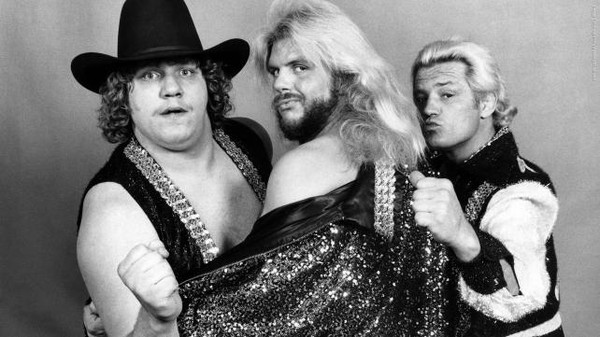 The New Day inducting The Freebirds into the WWE Hall of Fame