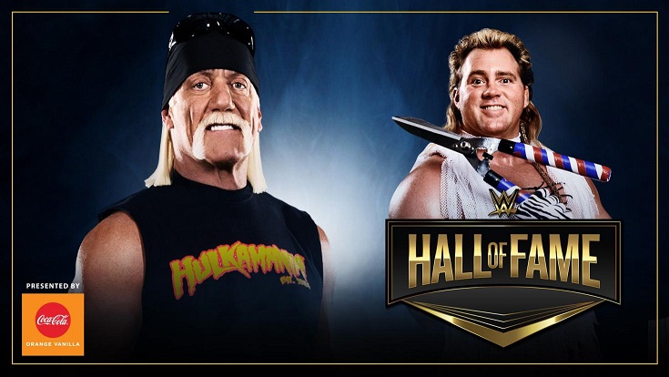 Hulk Hogan inducting Brutus Beefcake into WWE Hall of Fame