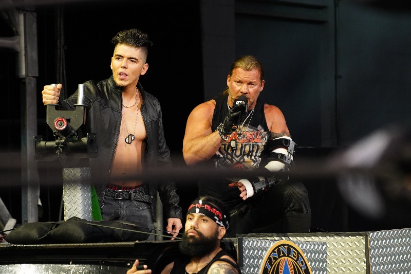 Chris Jericho suffers dislocated elbow from AEW Blood & Guts fall