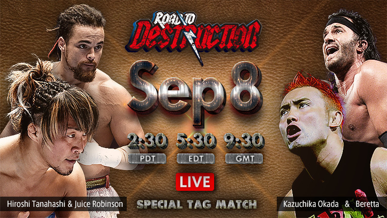 NJPW Road to Destruction live results: Tanahashi/Juice vs. Okada/Beretta