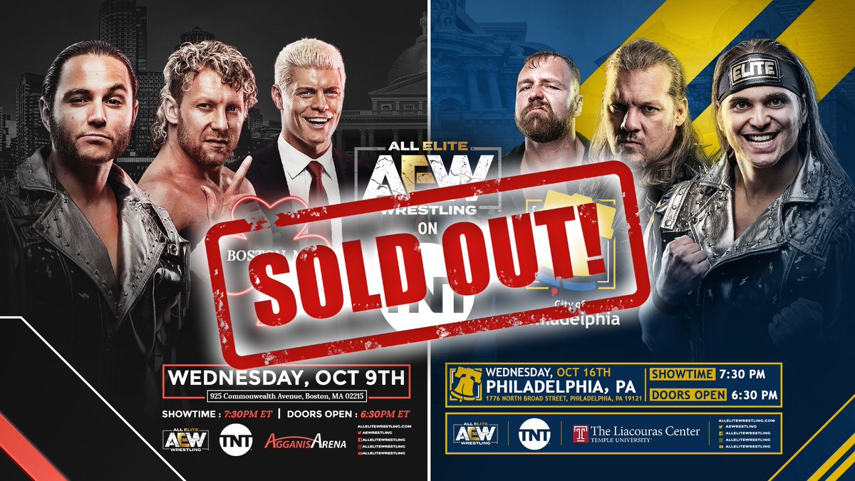 AEW sells out Boston and Philadelphia TNT events