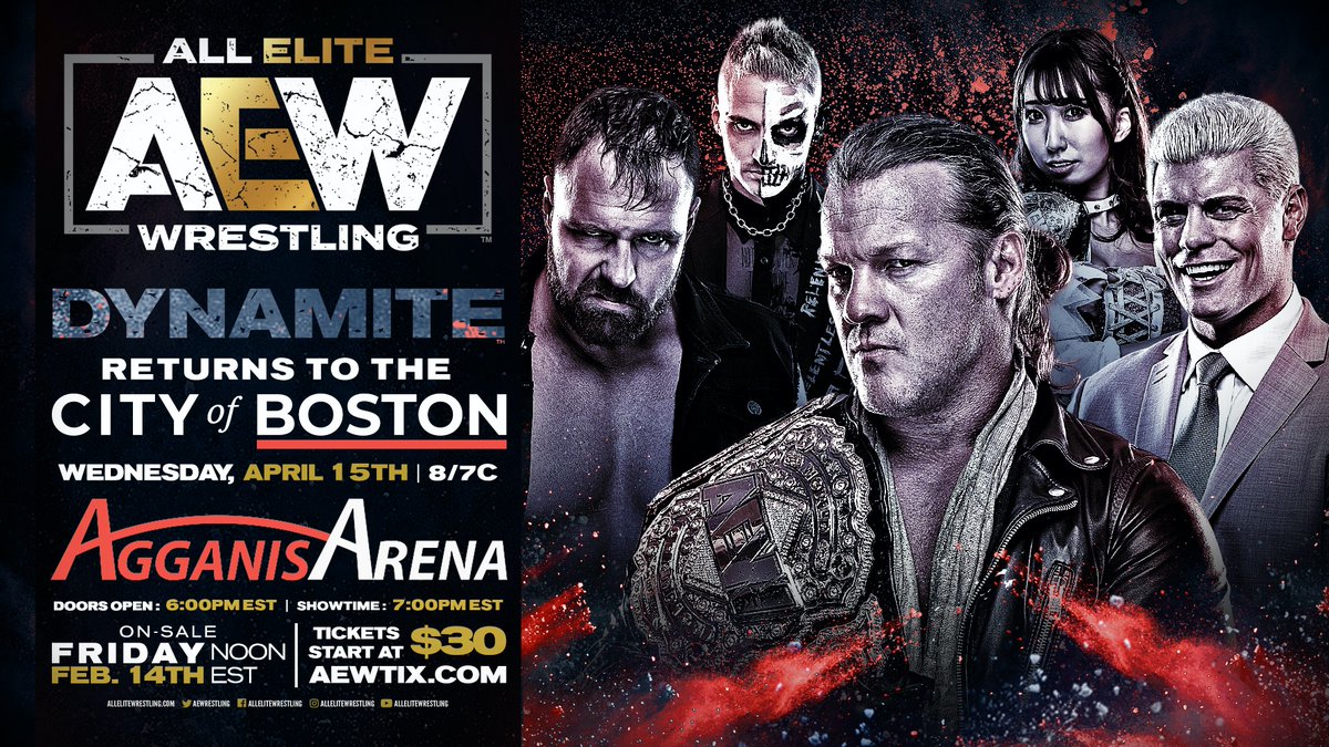 AEW Dynamite returning to Boston and Philadelphia in April