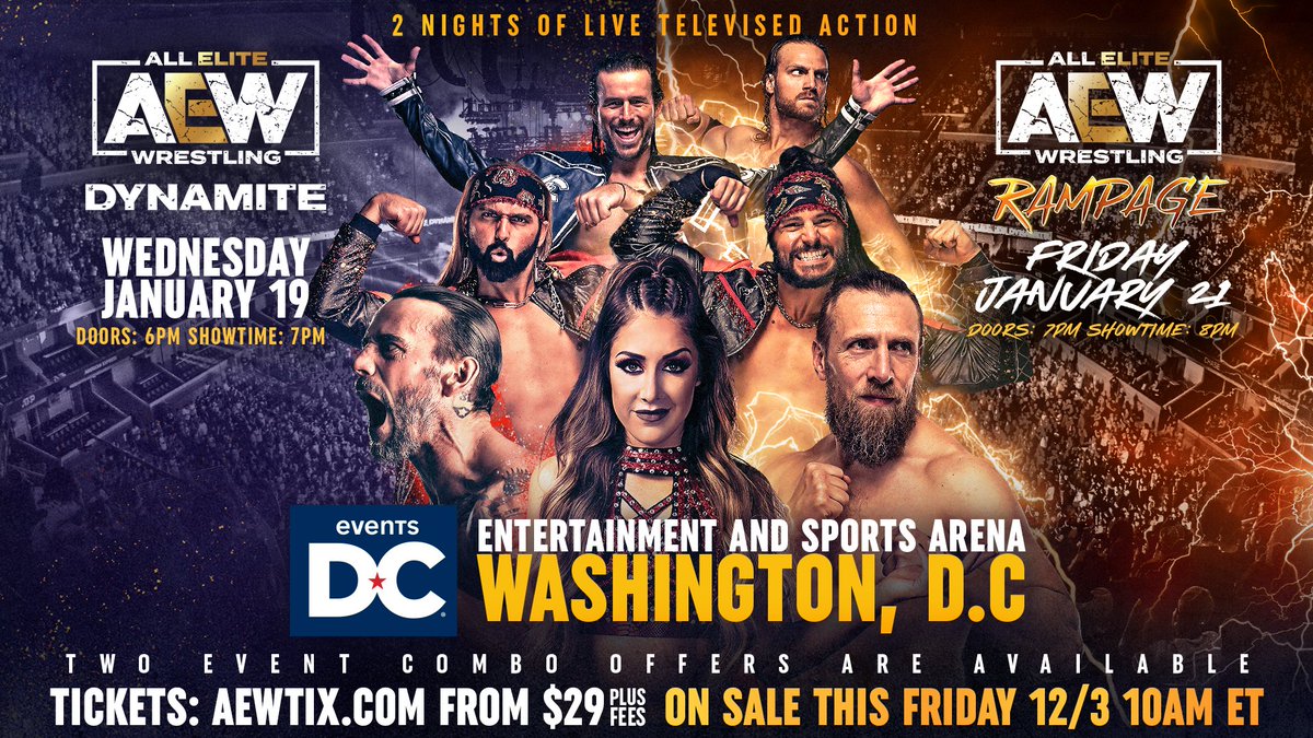 AEW coming to Washington, D.C. & Cleveland in January