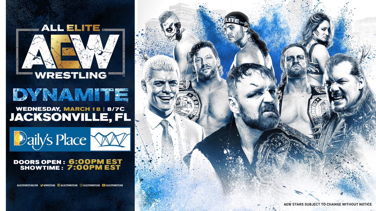AEW relocating next two episodes of Dynamite