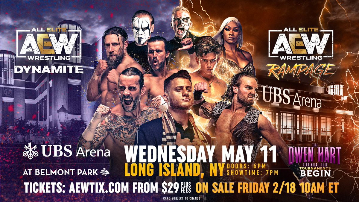 AEW returning to Long Island, will feature Owen Hart tournament first-round matches