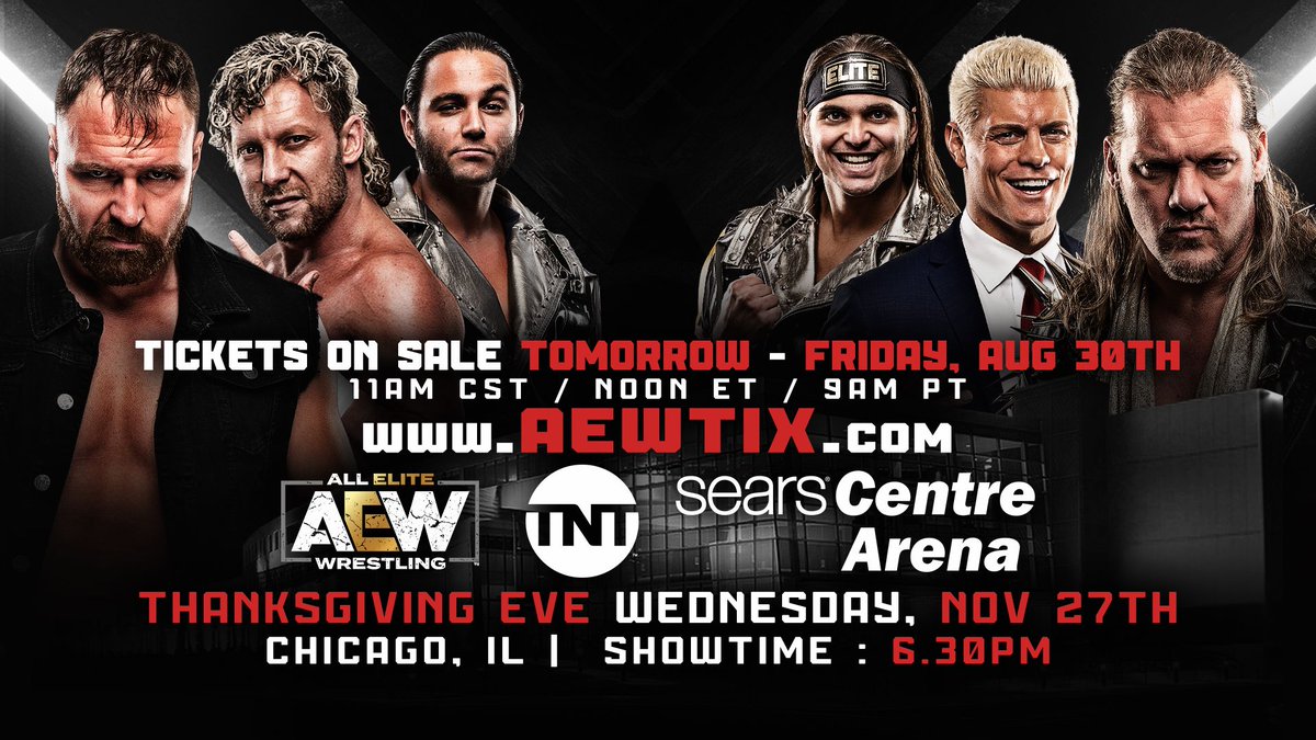 Sears Centre Arena to host AEW TV on Thanksgiving Eve