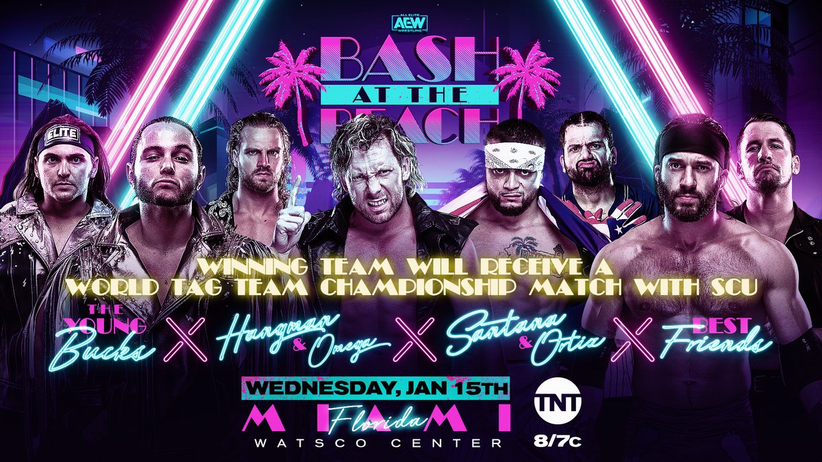 AEW adds number one contender’s tag match to Bash at the Beach