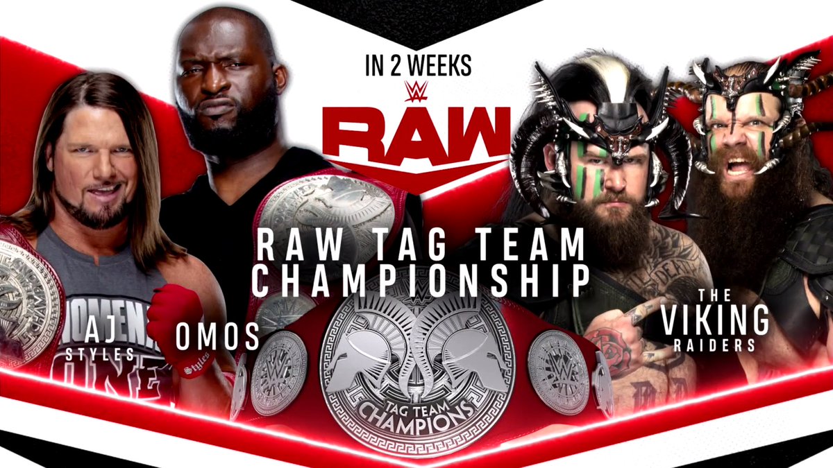 WWE sets date for Styles & Omos vs. Viking Raiders tag title match