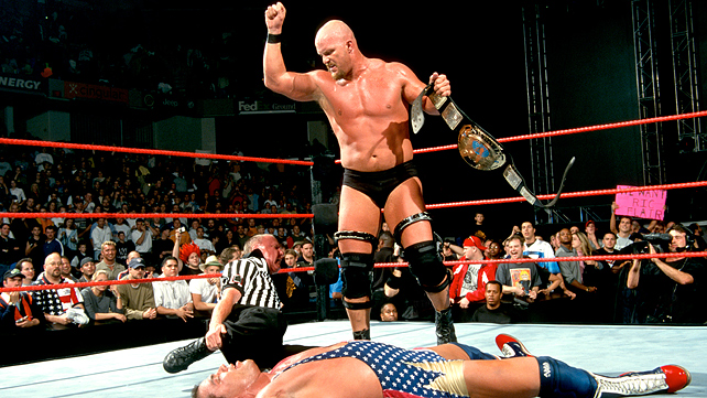 Daily Pro Wrestling History (10/08): Steve Austin defeats Kurt Angle for WWF title