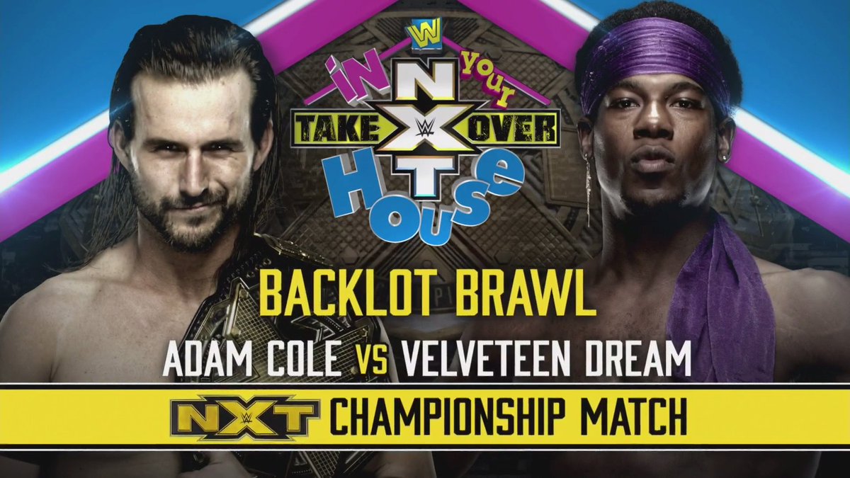 Adam Cole vs. Velveteen Dream at NXT TakeOver to be Backlot Brawl