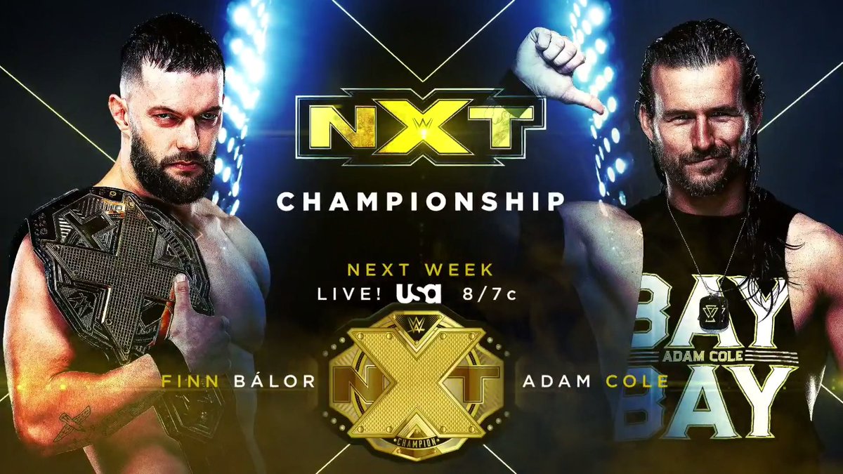 Finn Balor vs. Adam Cole title match set for next week’s WWE NXT
