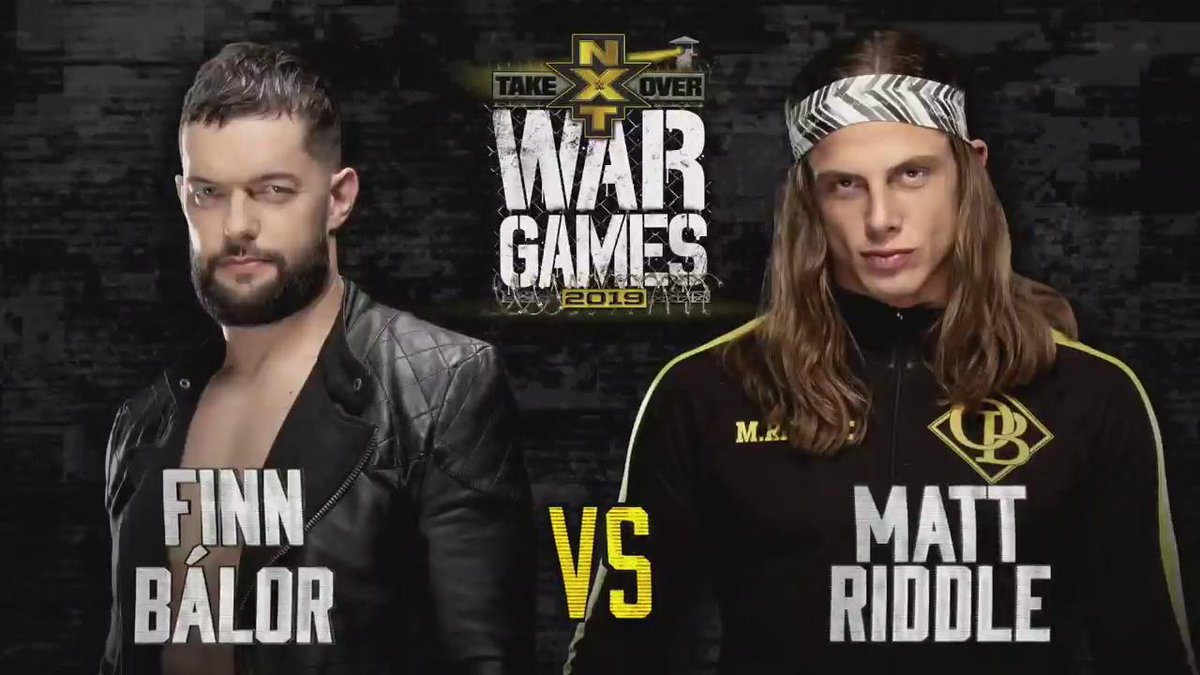 Finn Balor to face Matt Riddle at NXT TakeOver: WarGames