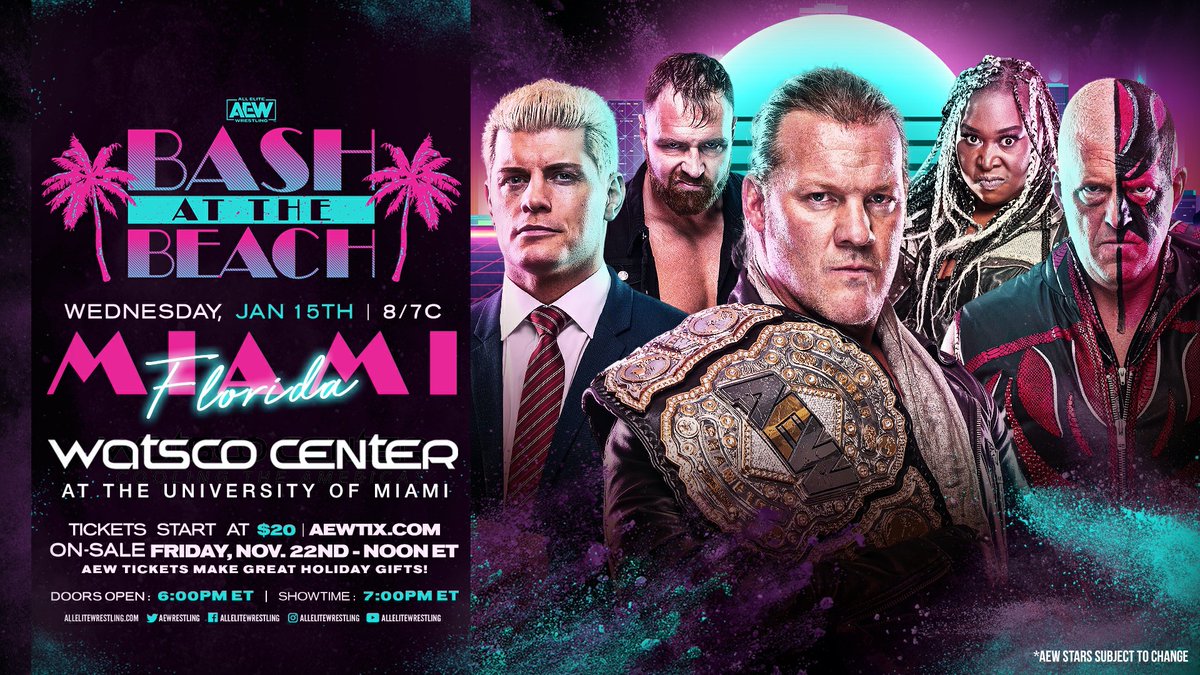 Bash at the Beach returning for AEW Dynamite, Jericho cruise show set