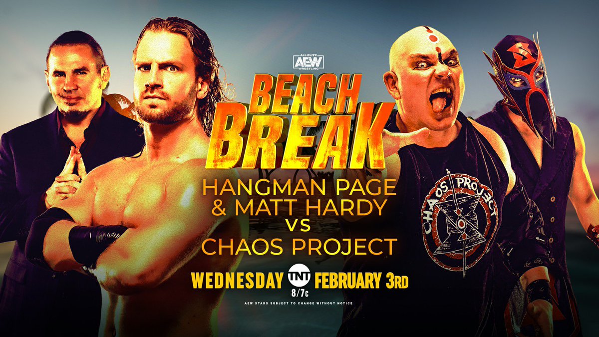 Hangman Page & Matt Hardy teaming up at AEW Beach Break