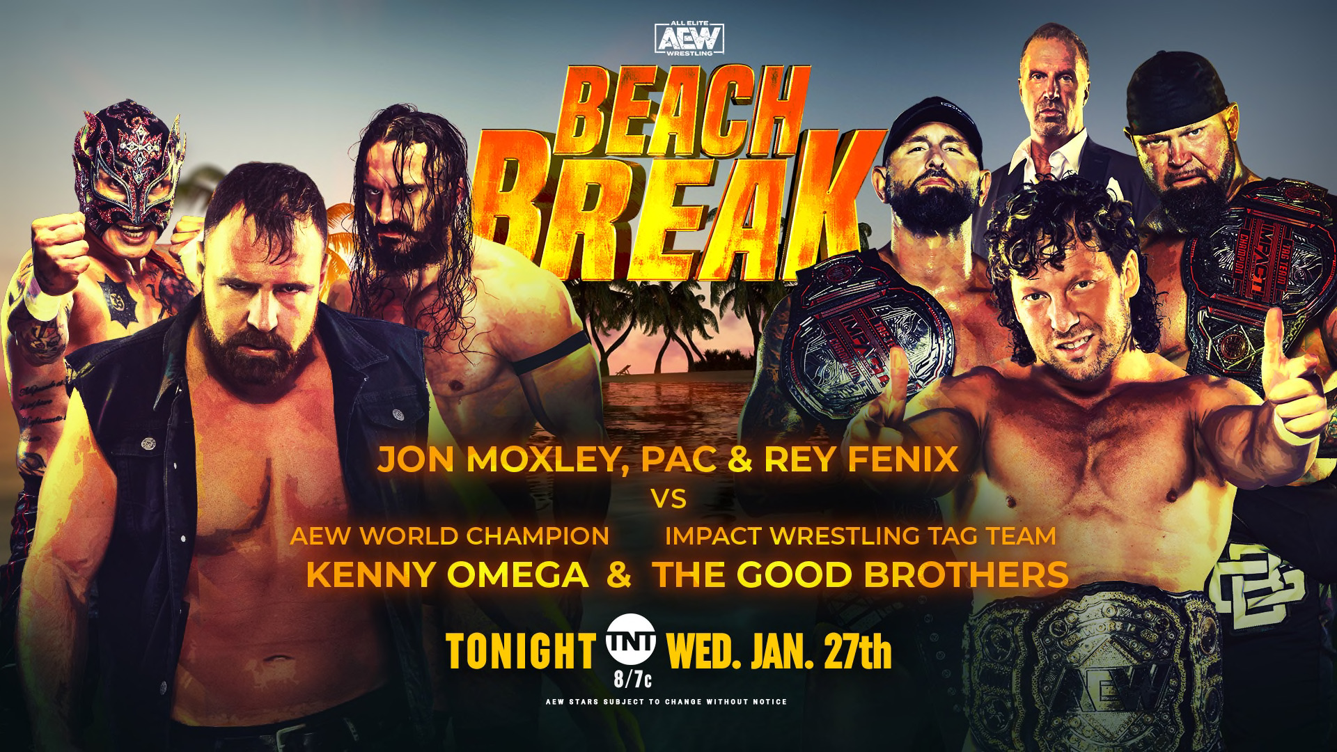 AEW Dynamite Beach Break live results: Six-man tag main event