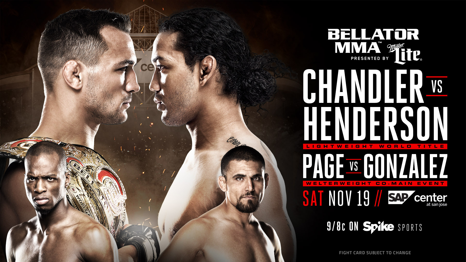 Bellator 165 live results: Michael Chandler vs. Benson Henderson; Fedor vs. Mitrione announced