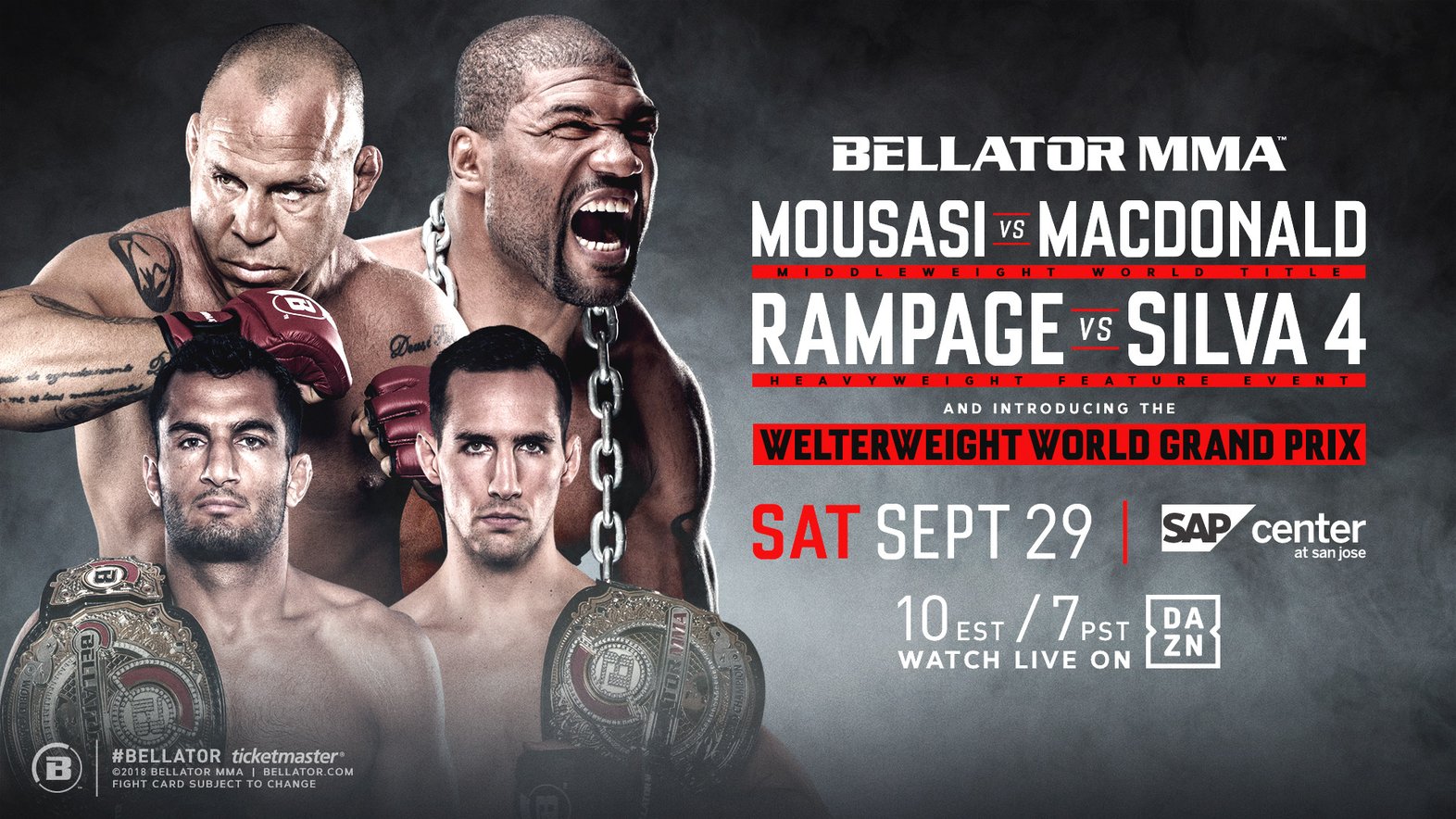Bellator 206 live results: Rory vs. Mousasi, Rampage vs. Wanderlei 4