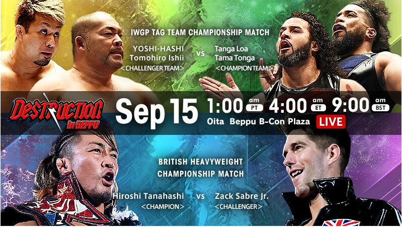NJPW Destruction in Beppu live results: Tanahashi vs. Sabre
