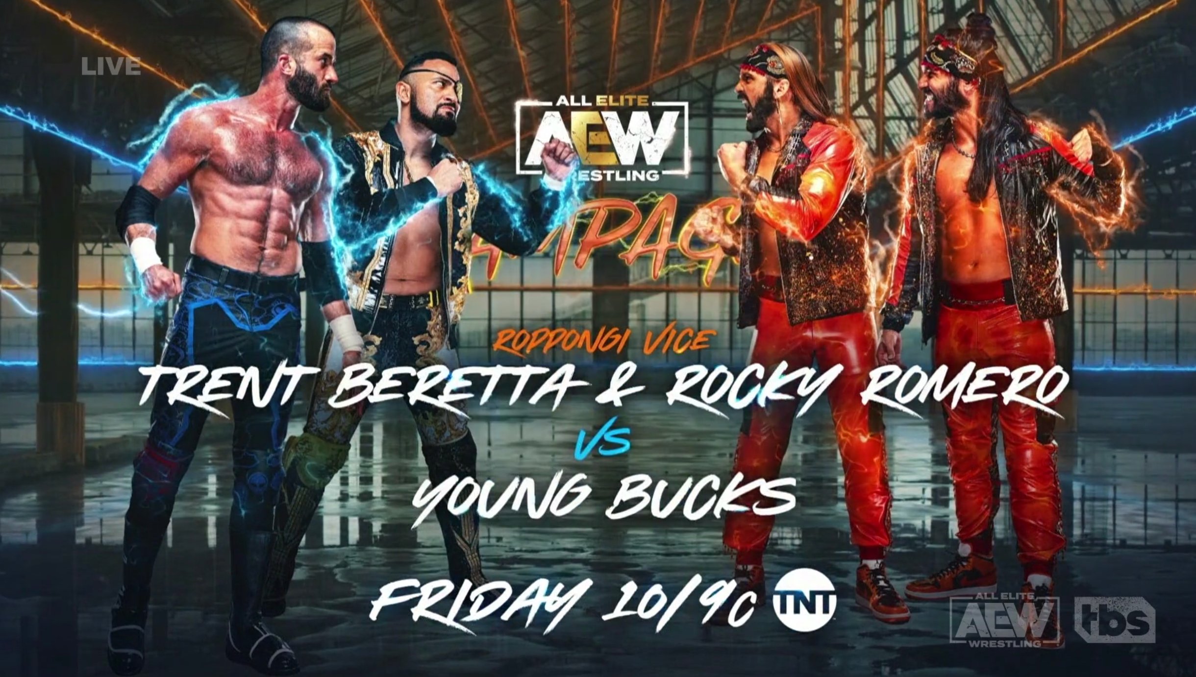Roppongi Vice vs. The Young Bucks set for AEW Rampage