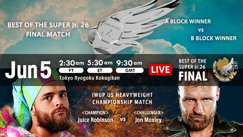 NJPW BOSJ finals live results: Shingo vs. Ospreay, Jon Moxley debuts