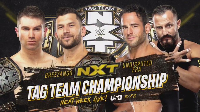Tag Team title match announced for next week’s WWE NXT