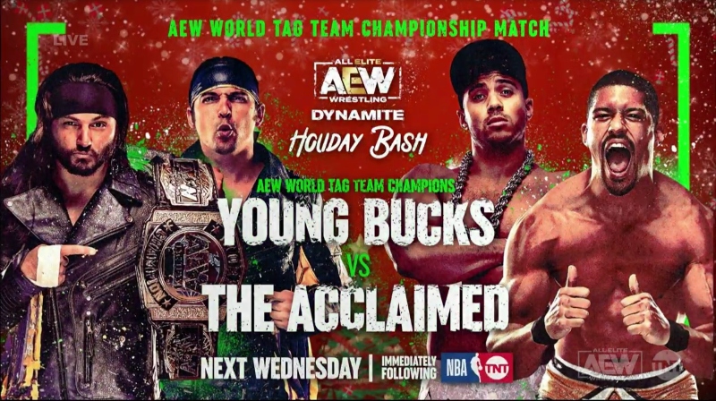 Young Bucks to defend tag titles at AEW Dynamite Holiday Bash