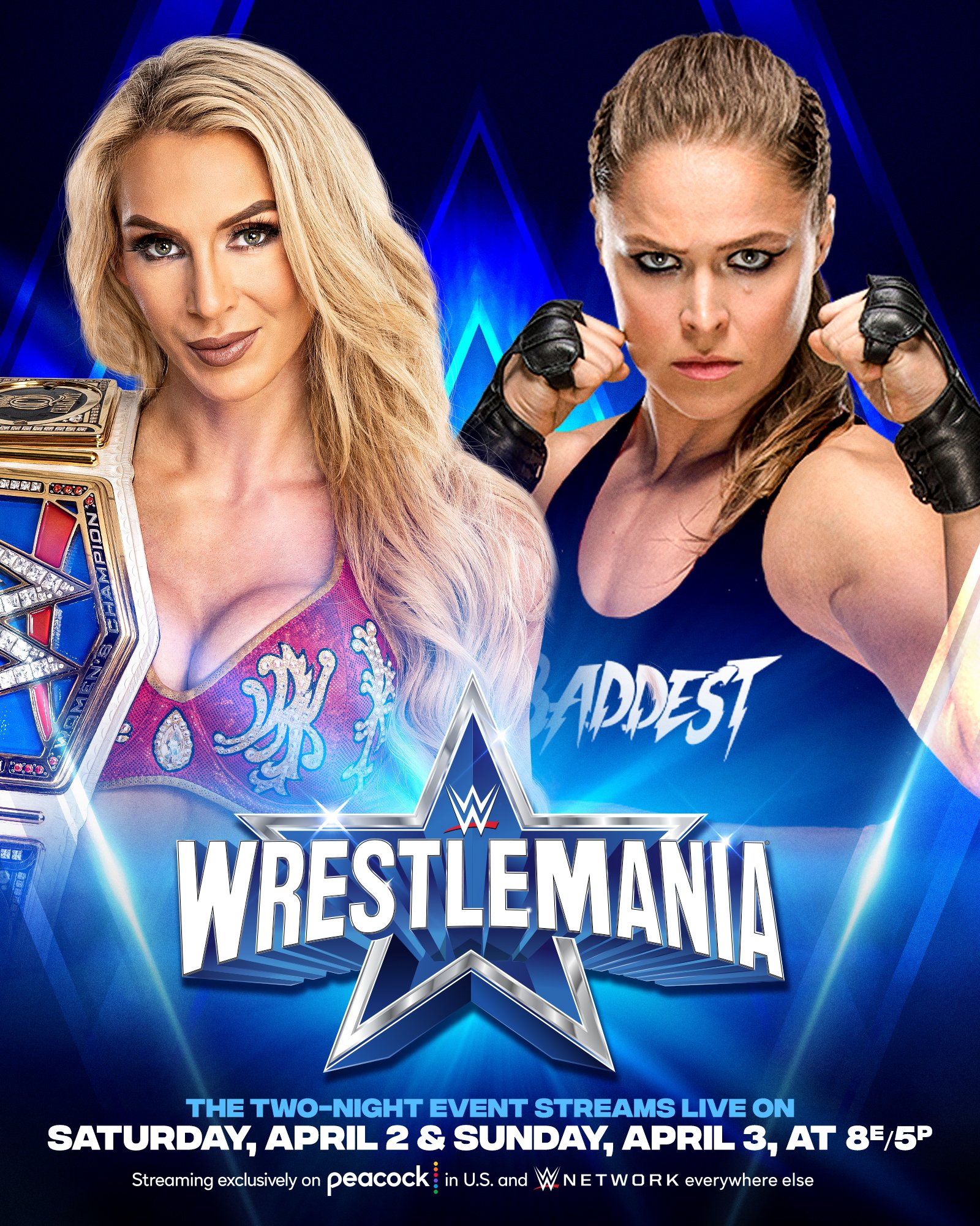 Charlotte Flair vs. Ronda Rousey official for WrestleMania 38
