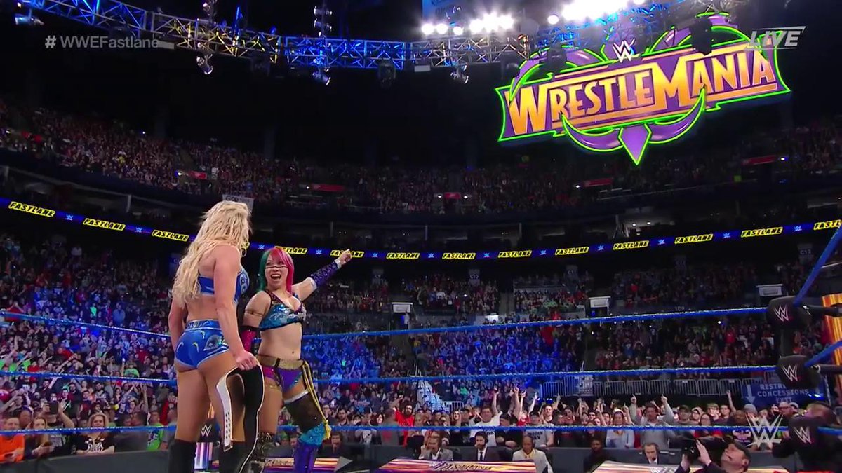 Asuka challenges Charlotte Flair for WWE WrestleMania 34